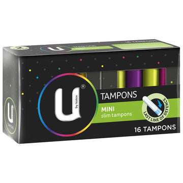 Kotex Mini Slim Slender Tampons Ultra Absorbent Sanitary Tampon Period 16 Pack