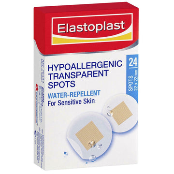 Elastoplast Hypoallergenic Transparent Spots Water-Repellent Plaster 24 Pack