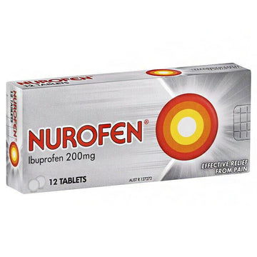 Nurofen Ibuprofen Tablets Body Pain Relief Headache Migraine Flu 200Mg 12 Pack