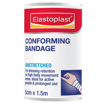 Elastoplast Conforming Bandage Roll Unstretched Gauze Wound Dressings 5Cm x 1.5M