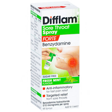 Difflam Forte Sore Throat Spray Anti-Inflammatory Sugar Free Pain Relief 15mL