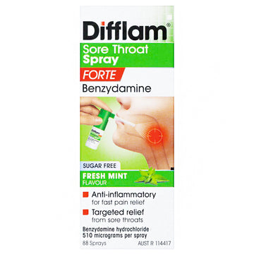 Difflam Forte Sore Throat Spray Anti-Inflammatory Sugar Free Pain Relief 15mL