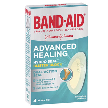 Band-Aid Advanced Healing Hydro Seal Blister Block Adhesive Dressings 4 Pack