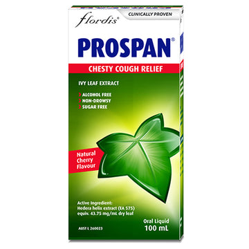 Prospan Chesty Cough Relief Syrup Non Drowse Sugar Free Oral Liquid Cherry 100mL
