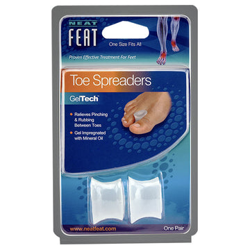 Neat Feat Gel Toe Spreaders 1 Pair Relieves Pain Pinching & Rubbing Between Toes