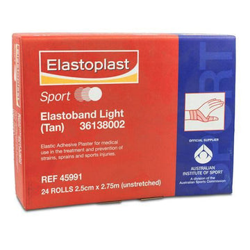 Elastoplast Sport Elastoband Light Bandage Roll Tan Colour 2.5Cm x 2.75M 24 Pack