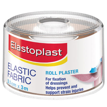 Elastoplast Fabric Plastic Roll Plaster Tan Bandage Tape Dressings 2.5Cm x 3M