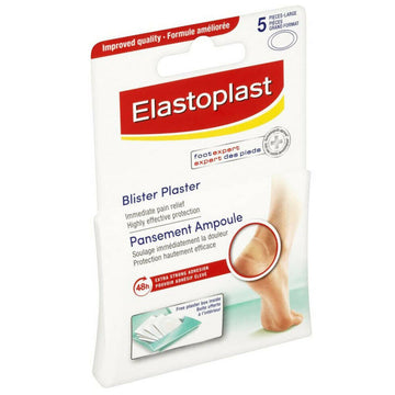 Elastoplast Sos Blister Relief Plaster 48 Hours Large Waterproof Strips 5 Pack