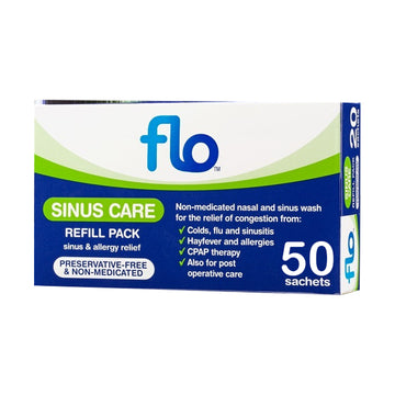 Flo Sinus Wash Refill Pack Non-medicated Nasal Congestion Treatment 50 Sachets