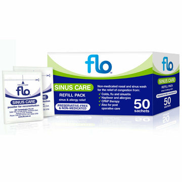 Flo Sinus Wash Refill Pack Non-medicated Nasal Congestion Treatment 50 Sachets