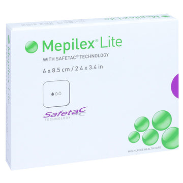 Mepilex Lite Wound Dressing 5 Pack Thin Foam Sterile Bandages First Aid 6X8.5Cm