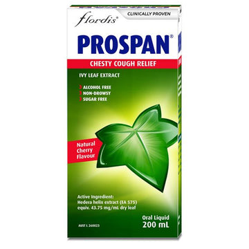 Prospan Chesty Cough Relief Syrup Non Drowse Sugar Free Oral Liquid Cherry 200mL