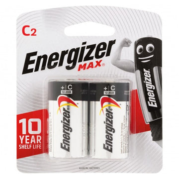Energizer Max C E93 Alkaline Batteries Flashlights Toys Battery Power 2 Pack