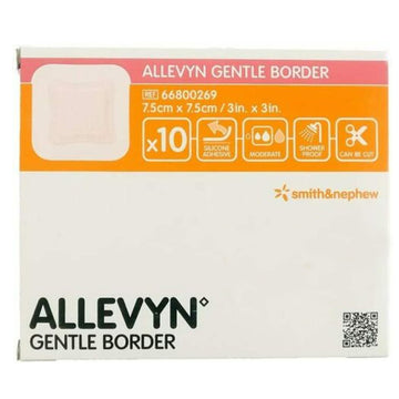 Smith & Nephew Allevyn Gentle Border Adhesive Foam Dressings Pads 7.5Cm x 7.5Cm
