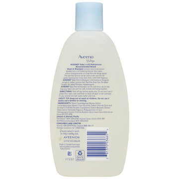 Aveeno Baby Wash & Shampoo 236mL Lightly Scented Moisture Natural Oat Extract