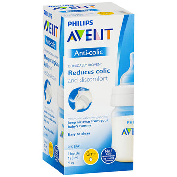 Philips Avent Anti-Colic Feeding Baby Bottle 0M+ 125mL BPA Free Easy Clean 1Pc