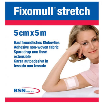 Fixomull Stretch Adhesive Non Woven Fabric Dressing Fixation First Aid 5Cm x 5M