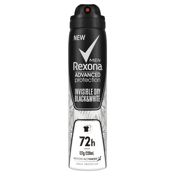 Rexona Men Advanced Protection Invisible Dry Black & White Antiperspirant 220mL