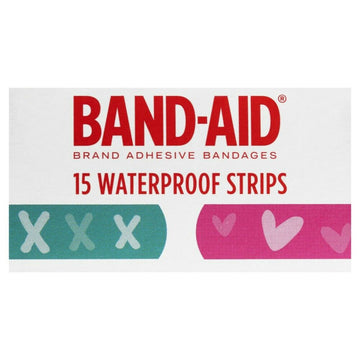 Band-Aid Box Of Hugs Waterproof Strips Tape Plasters Dressings Bandage 15 Pack