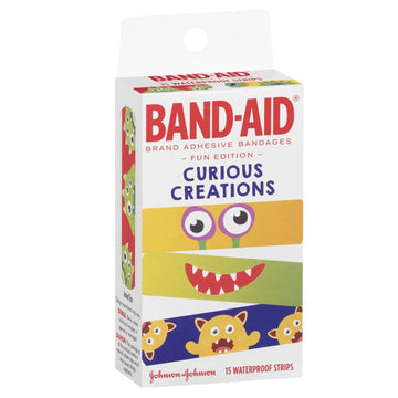 Band-Aid Curious Creations Waterproof Strips Plasters Dressings Bandages 15 Pack