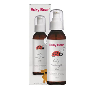 Euky Bear Massage Oil Organic Jojoba Nourish Gentle Baby Essential Oils 125mL