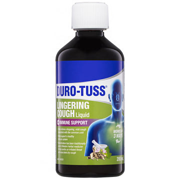 Duro-Tuss Lingering Cough Oral Liquid Immune Support Blackberry & Vanilla 200mL