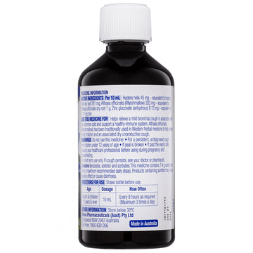 Duro-Tuss Lingering Cough Oral Liquid Immune Support Blackberry & Vanilla 200mL