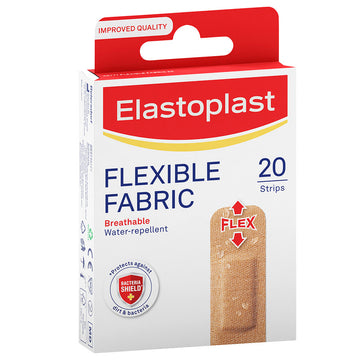 Elastoplast Flexible Fabric Strips Plasters Wound Bandages Dressings 20 Pack