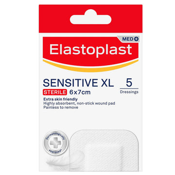 Elastoplast Sensitive Xl 5 Pack Dressings Bandage Gauze Wound Pad Medical Supply