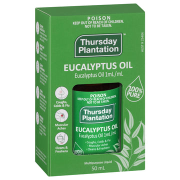 Thursday Plantation Eucalyptus Oil Pure & Natural Organic Essential Oils 50mL