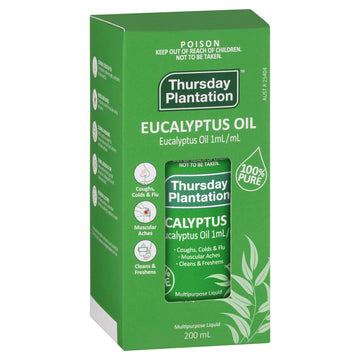 Thursday Plantation Eucalyptus Oil Pure & Natural Organic Essential Oils 200mL