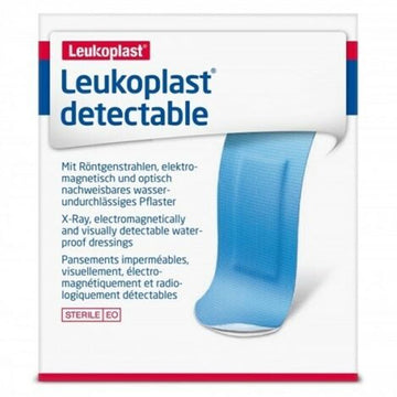 Leukoplast Detectable Blue Strips Wound Cuts Dressing 50 Pack Plasters First Aid