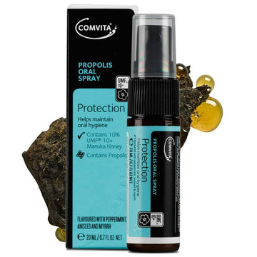 Comvita Propolis Oral Spray Peppermint with Manuka Honey Freshens Breath 20mL