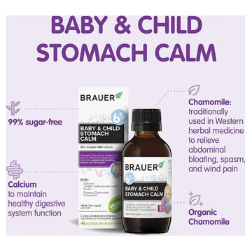 Brauer Baby & Child Stomach Calm 100mL 6+ Months Cramping Relief Oral Liquid