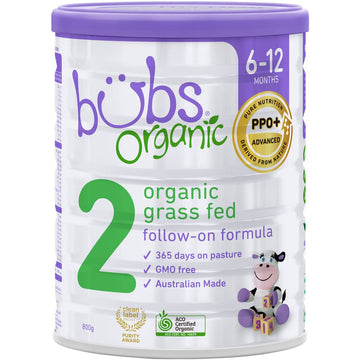 Bubs Organic Stage 2 Grass Fed Follow-on Formula 800g 6-12 Months Powder Drink