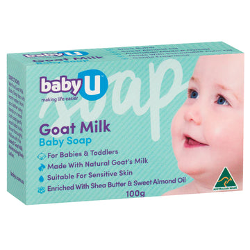 Baby U Goat Milk Bath Soap 100g Toddlers Shower Cleanser Sensitive Skin Care