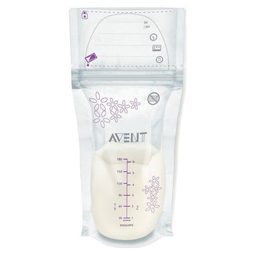 Philips Avent Breast Milk Storage Bag 180mL 25 Pack Double Zip Feeding Accessory