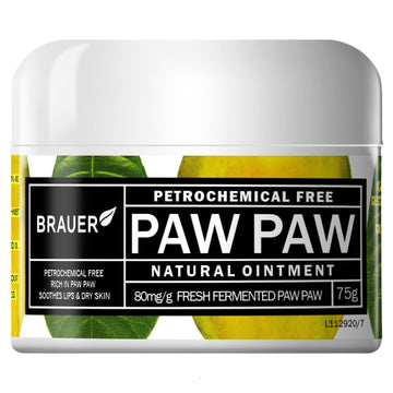 Brauer Paw Paw Natural Ointment Tub 75g Soothing Dry Lips Skin Care Moisturiser