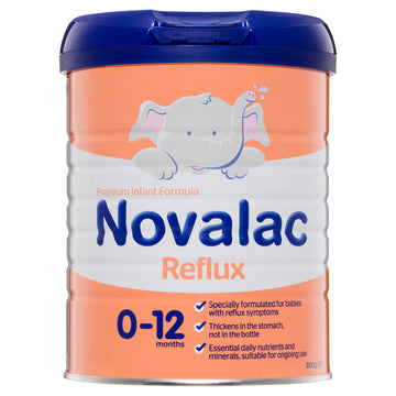 Novalac Reflux Premium Infant Formula Powder 800g 0-12 Months Baby Feeding Milk