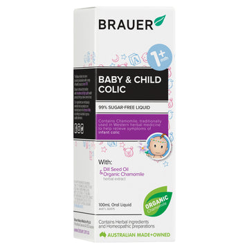 Brauer Baby & Child Colic 100mL 1+ Month Abdominal Relief Oral Liquid Supplement