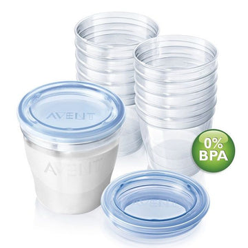 Philips Avent Via Breast Milk Reusable Storage Cups Containers 10 Pack 180mL